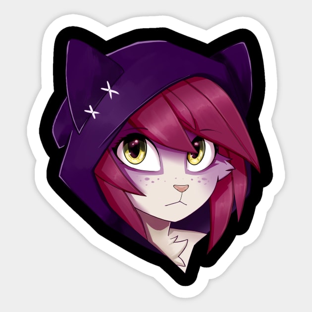 Cat Girl Sticker by cerebralvapor